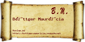 Böttger Maurícia névjegykártya